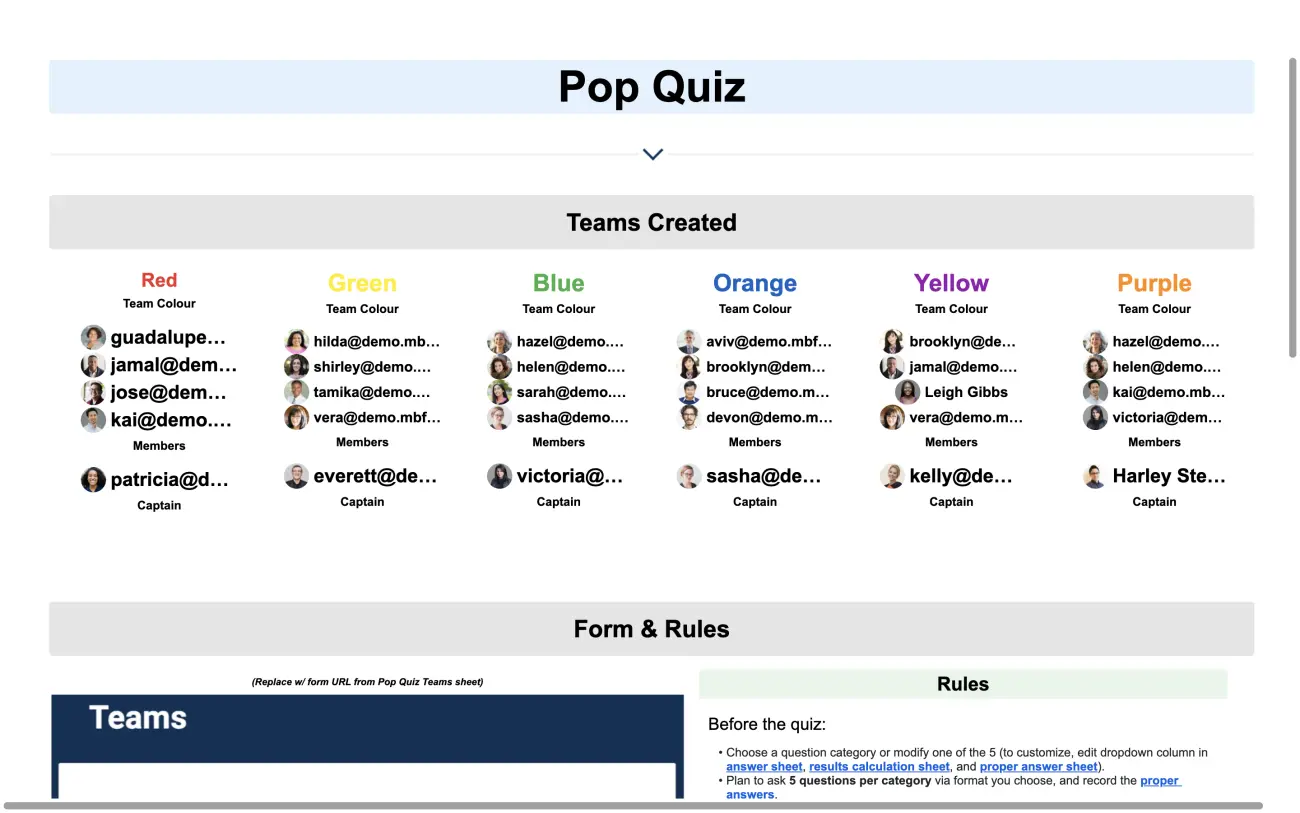 Preview of Kowalski's PopQuiz template